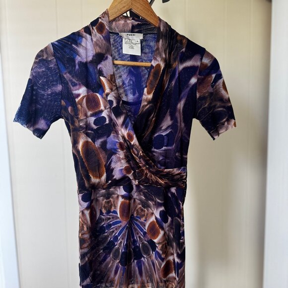 Fuzzi Short Sleeve Wrap Top - Picture 1 of 3